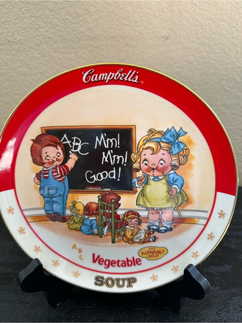 Vintage Danbury Mint collector Plate Featuring the Campbell Soup kids